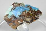 Vibrant Blue, Cyanotrichite Crystal Aggregates - China #186025-2